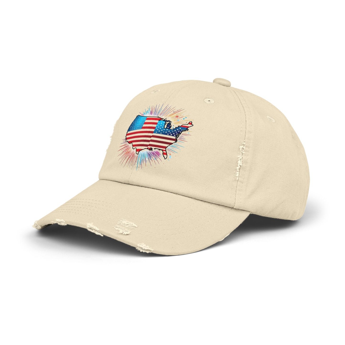 Unisex Distressed Cap with Texas Flag Design - Perfect for Festivals and Casual Outings