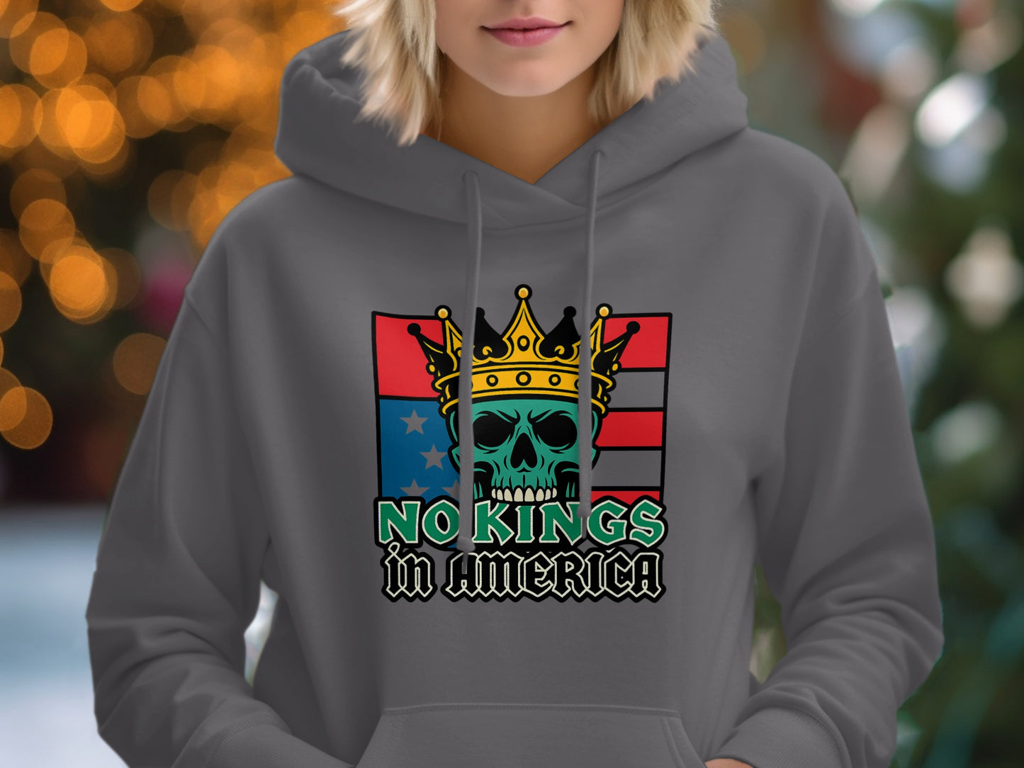 No Kings In America Graphic Hoodie product type