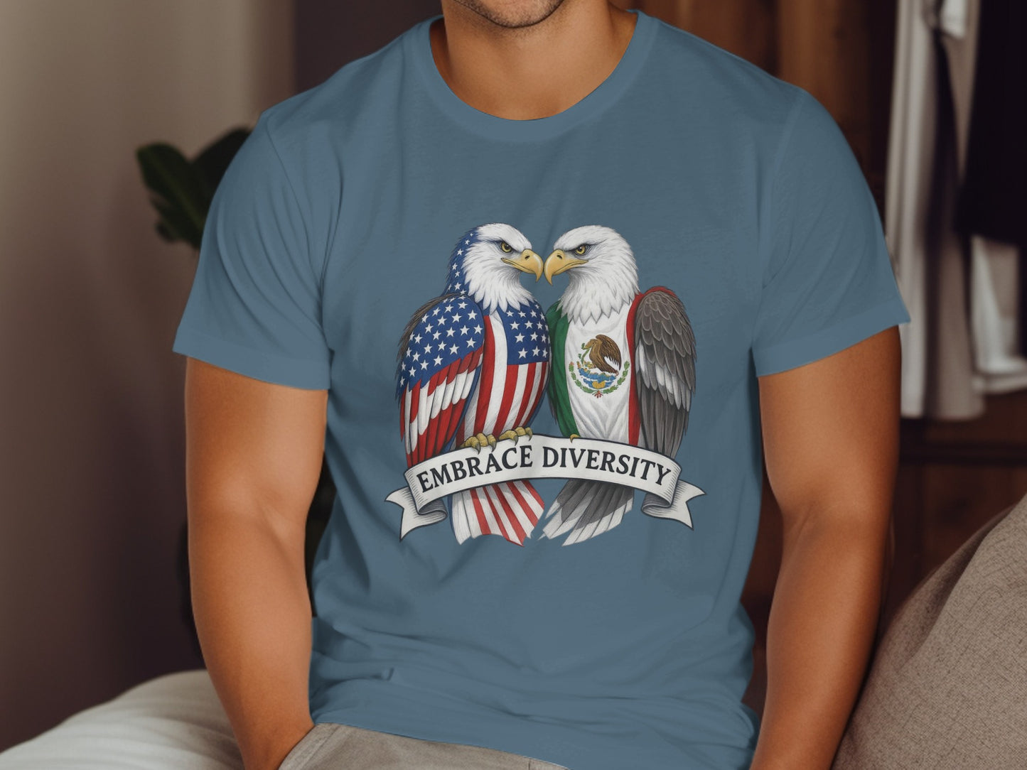 Embrace Diversity Graphic Eagles Design T-shirt product