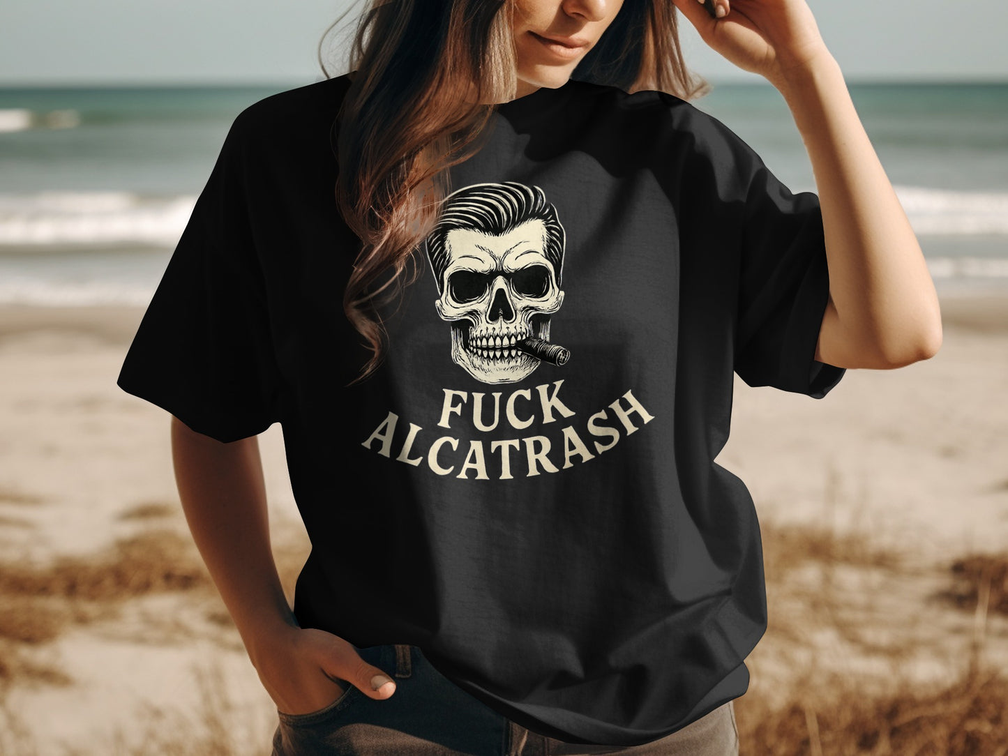 Fuck Alcatrash Skull Graphic Women's T-Shirt product type