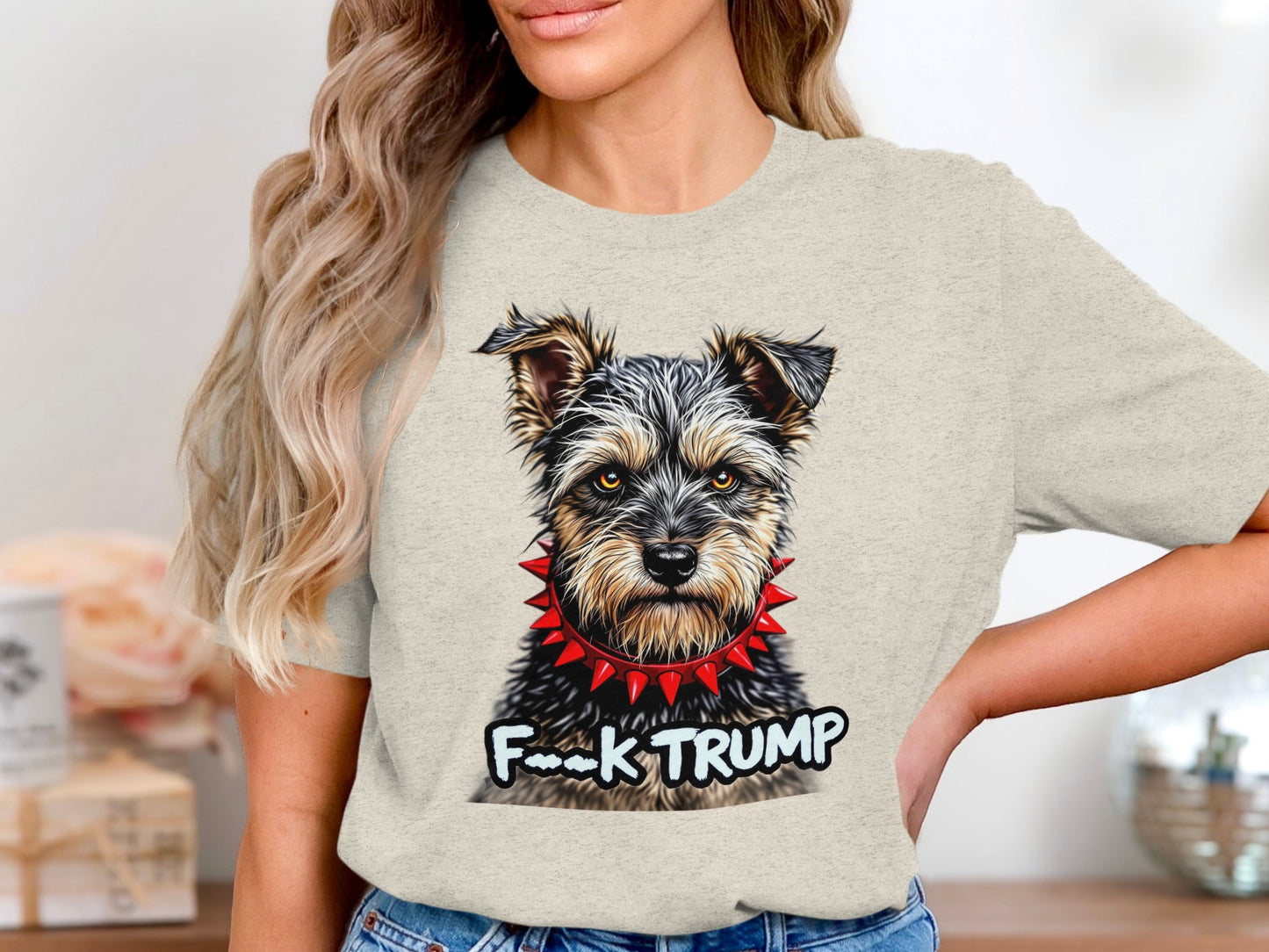 Fierce Dog with Spiked Collar Funny Political Statement product type