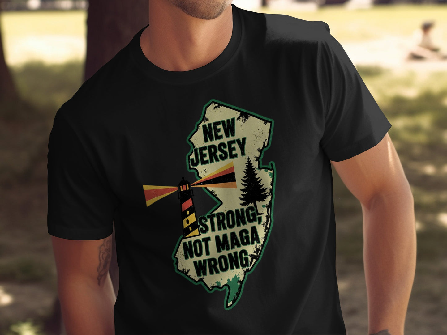 New Jersey Strong Not Maga Wrong Graphic Shirt product type