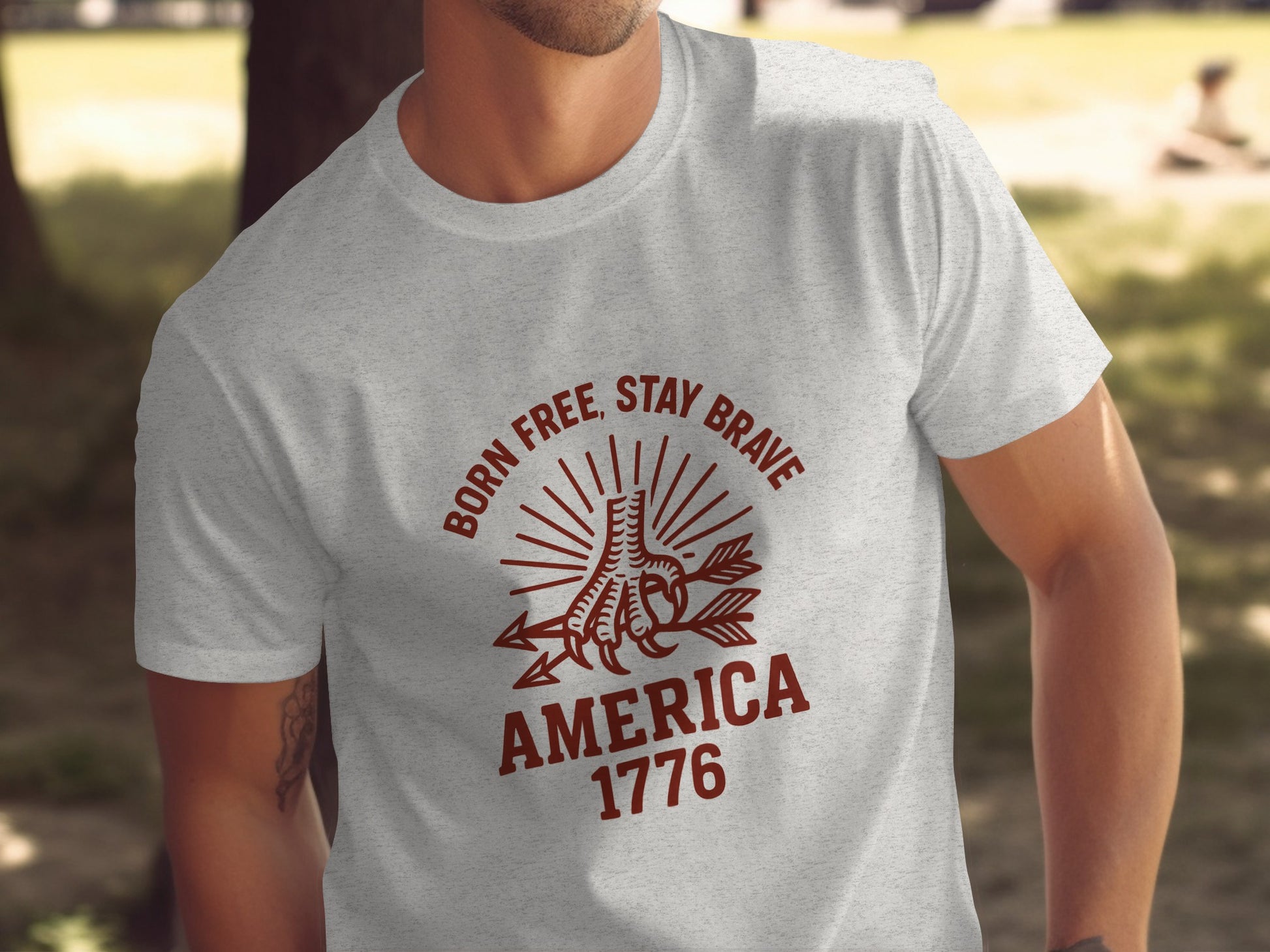 Born Free Stay Brave America 1776 Graphic T-shirt product