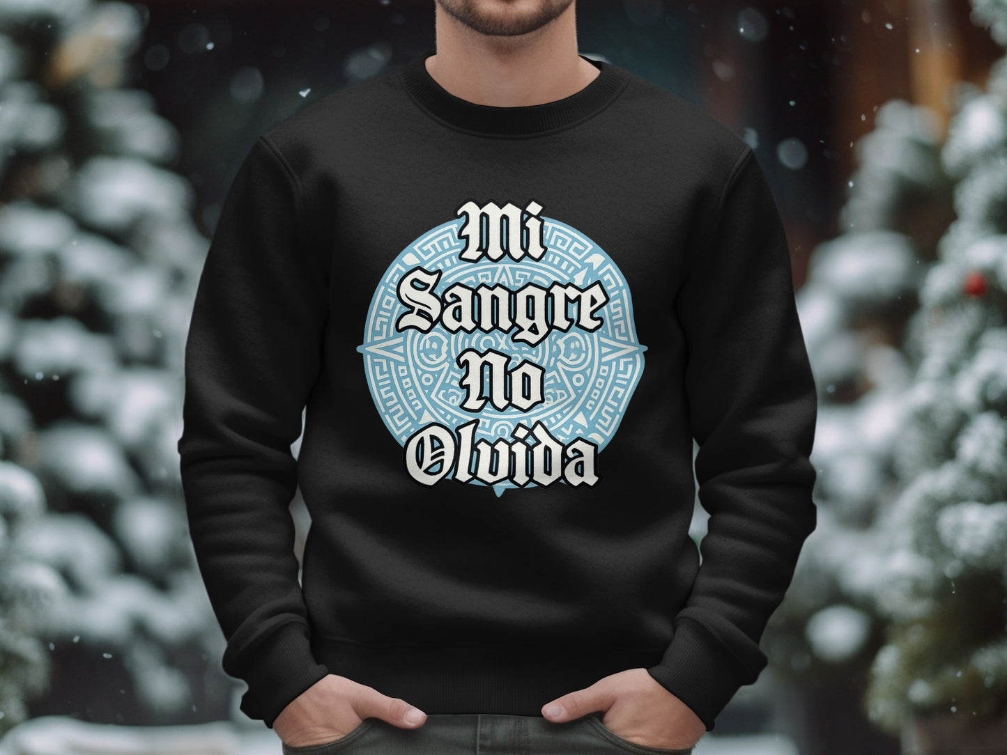 Mi Sangre No Olvida Aztec Design Sweatshirt Product