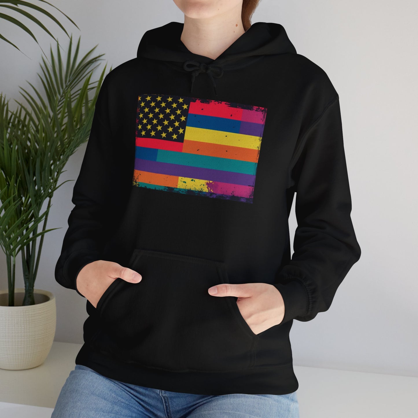 pride hoodie Pride & Patriotism Hoodie | Unisex Heavy Blend™ Sweatshirt