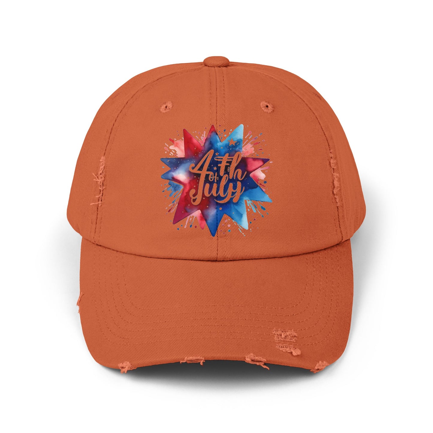 4th of July Unisex Distressed Cap - Celebratory Style for Summer Adventures