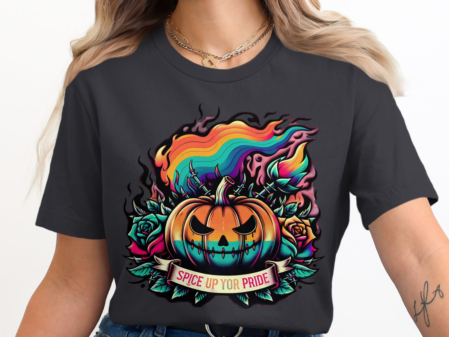 Spice Up Your Pride Colorful Pumpkin T Shirt product