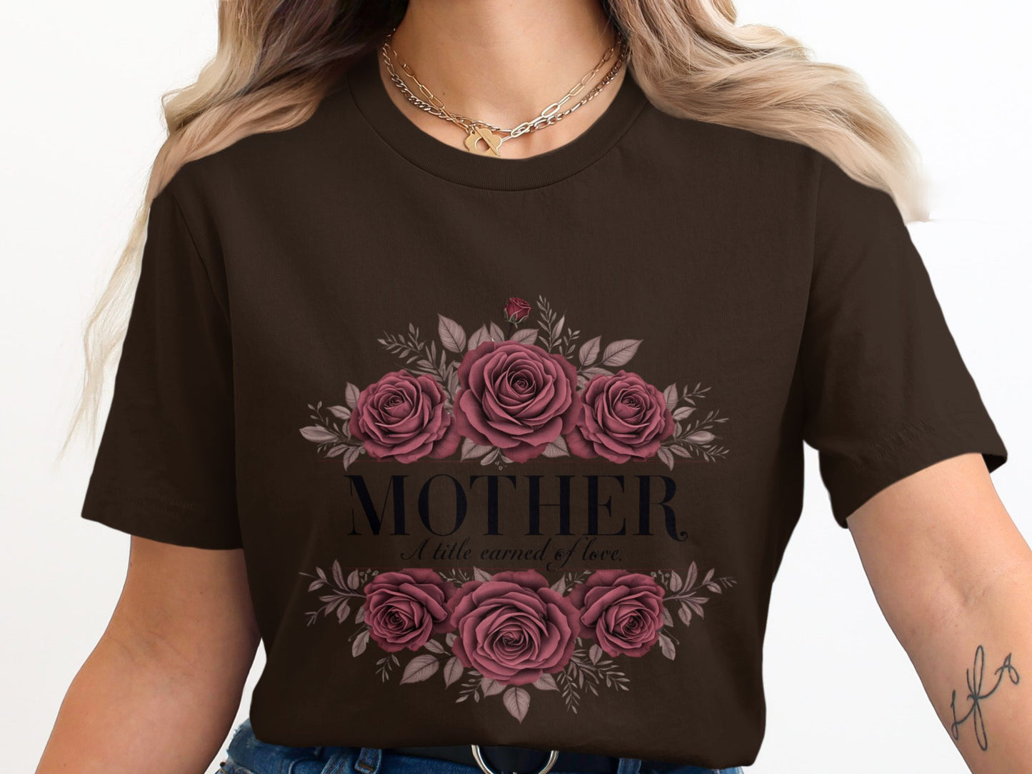 Stylish Mother Rose Floral Graphic Tee product