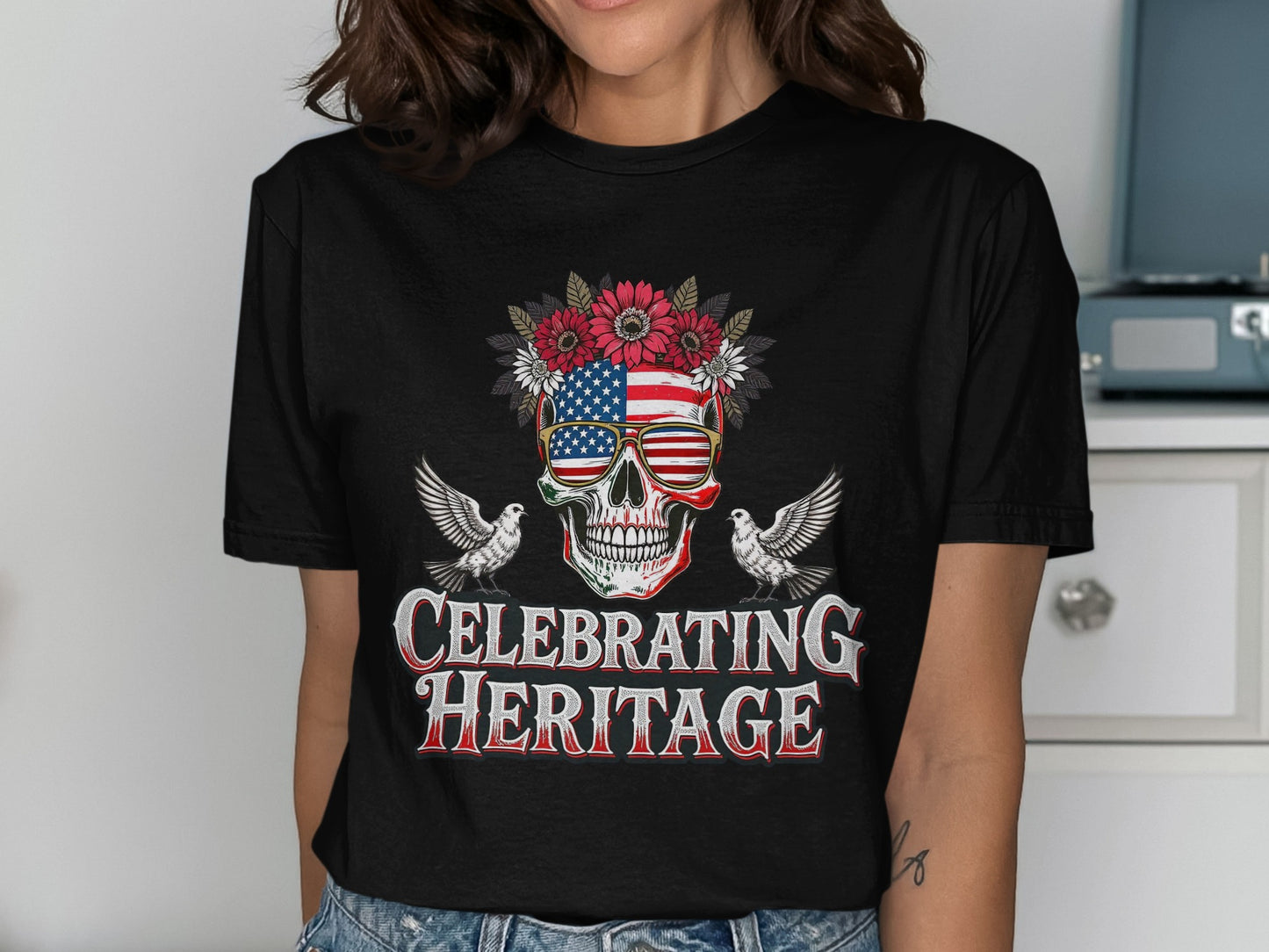 Celebrating Heritage Skull Graphic T-Shirt product type