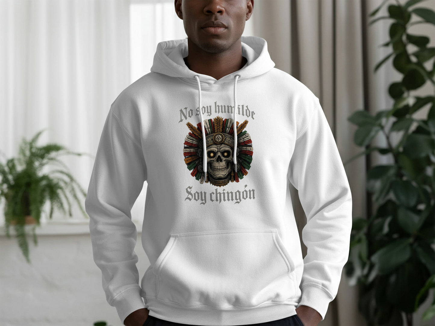 No soy humilde Soy chingón Skull Hoodie product type