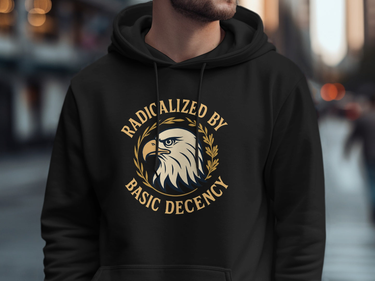 Radicalized By Basic Decency Eagle Hoodie product