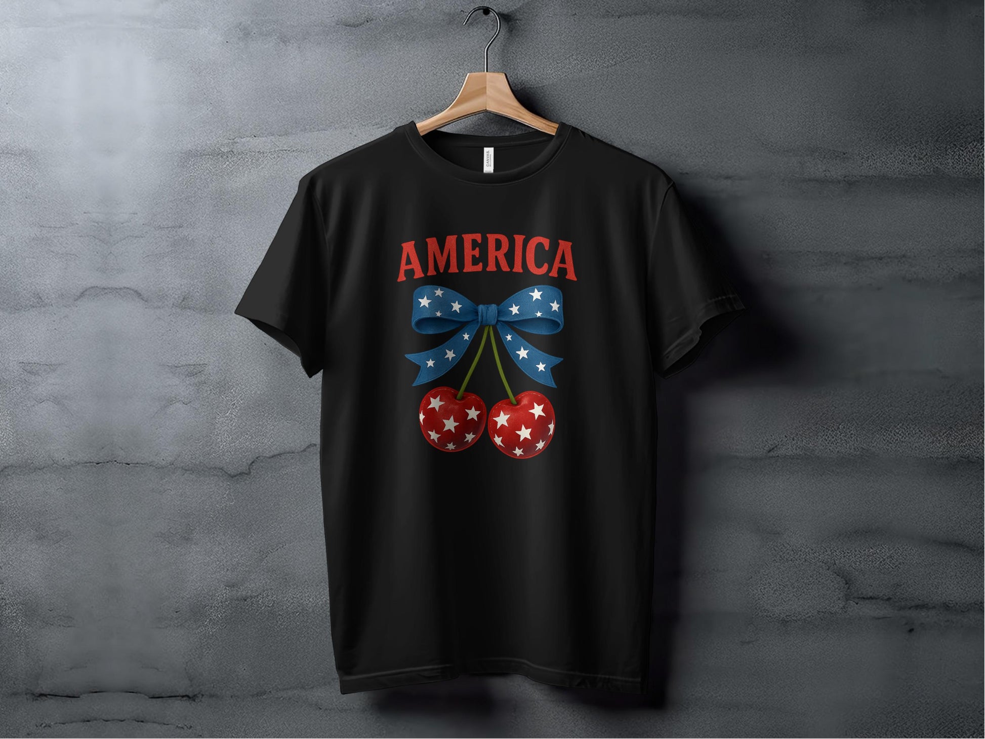 America Cherry Design Graphic T-shirt product type