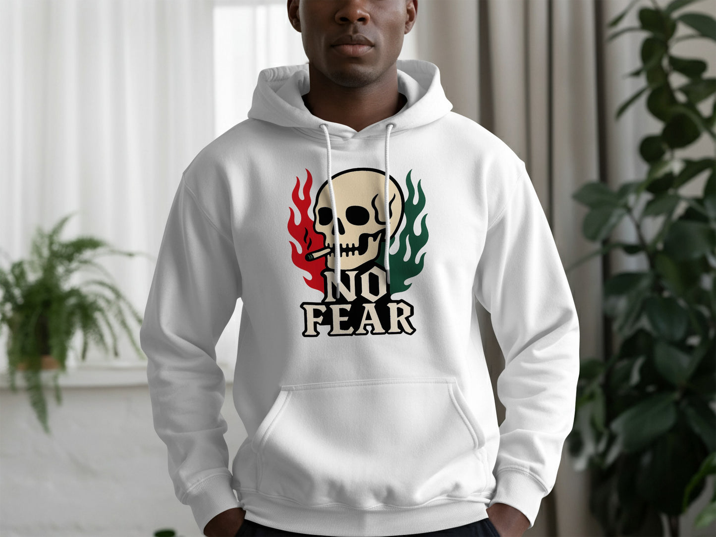 No Fear Graphic Skull Design Casual Hoodie product type