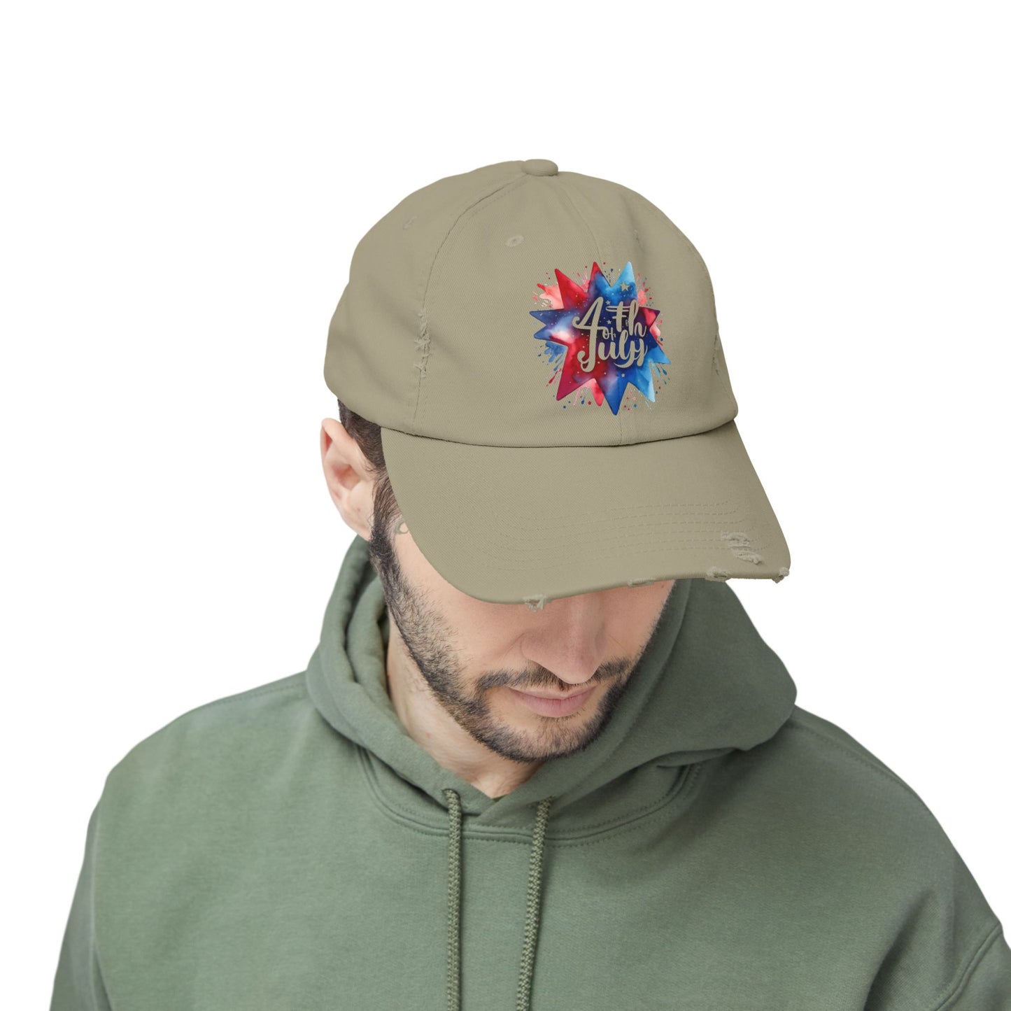4th of July Unisex Distressed Cap - Celebratory Style for Summer Adventures