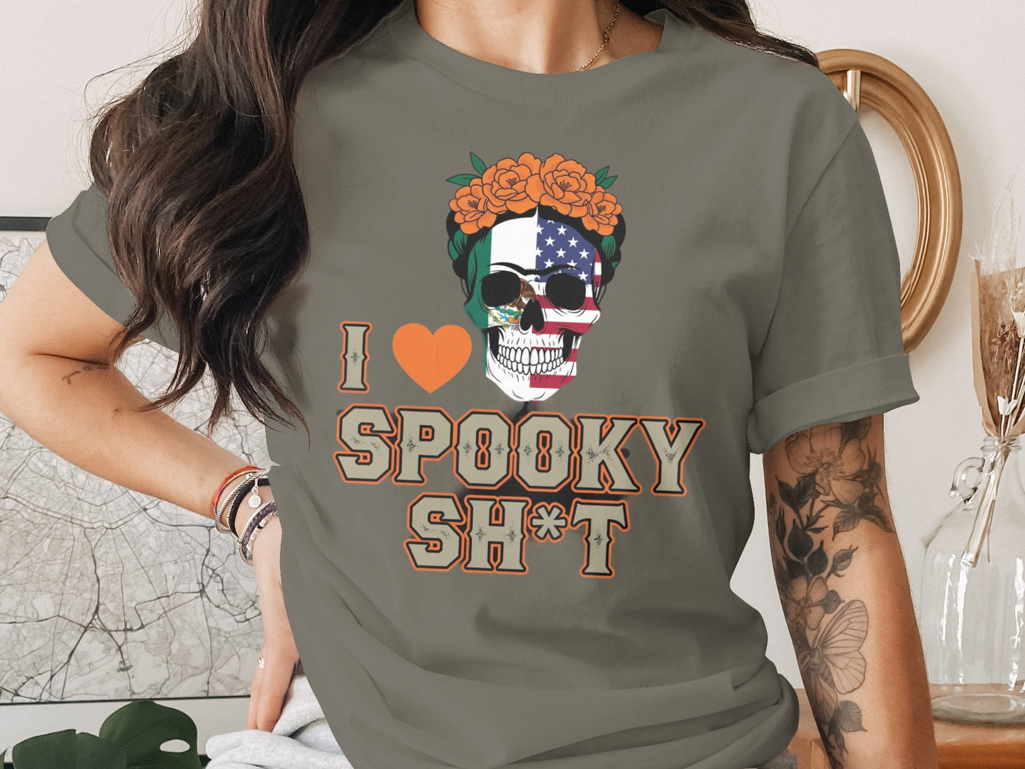 I Love Spooky Sh*t Skull Graphic Tee product type