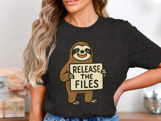 Release The Files Funny Sloth Graphic Shirt product type