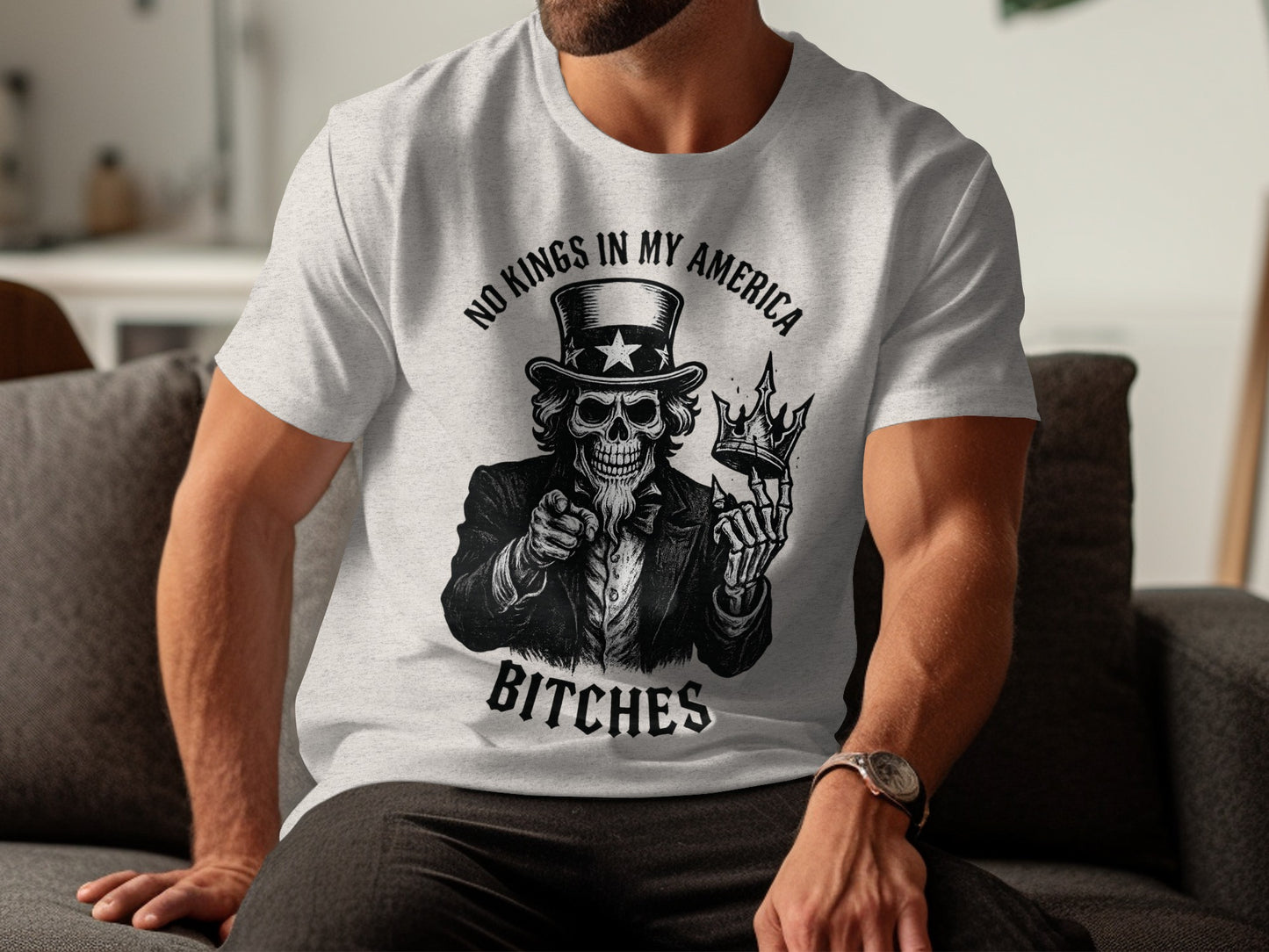 No Kings In My America Bitches Graphic T-Shirt product