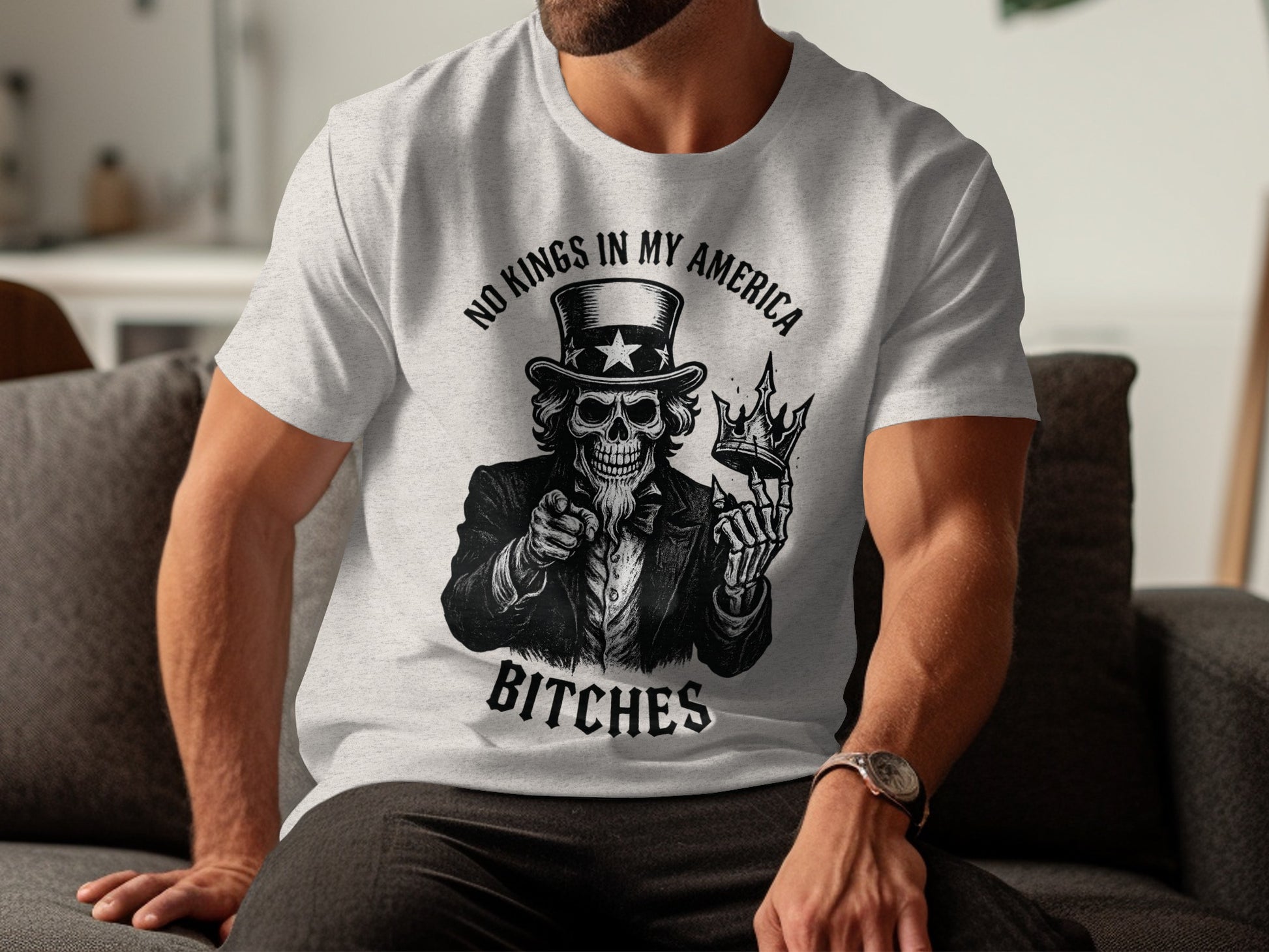 No Kings In My America Bitches Graphic T-Shirt product