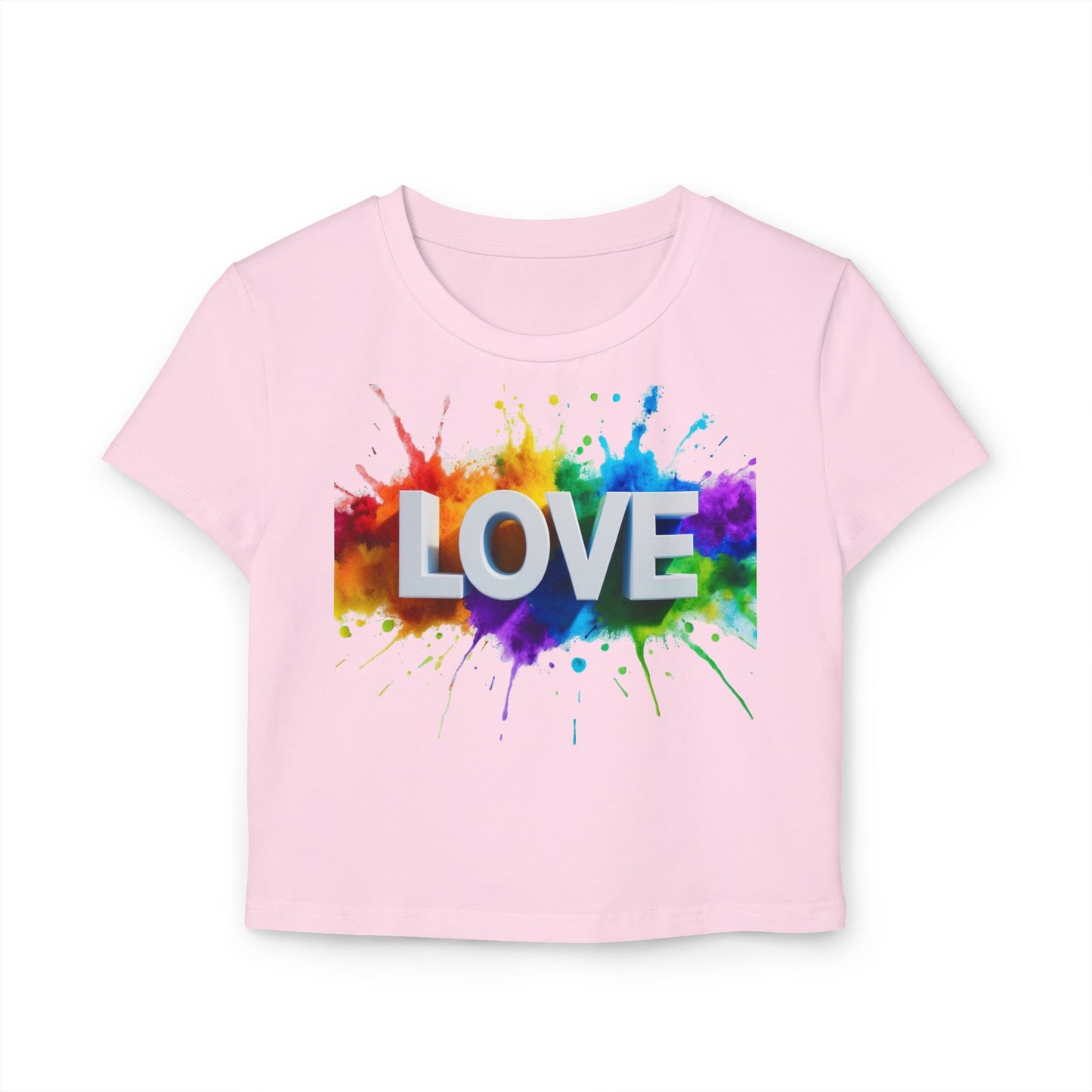 Pride baby tee Colorful Love Women's Baby Tee - Pride and Positivity