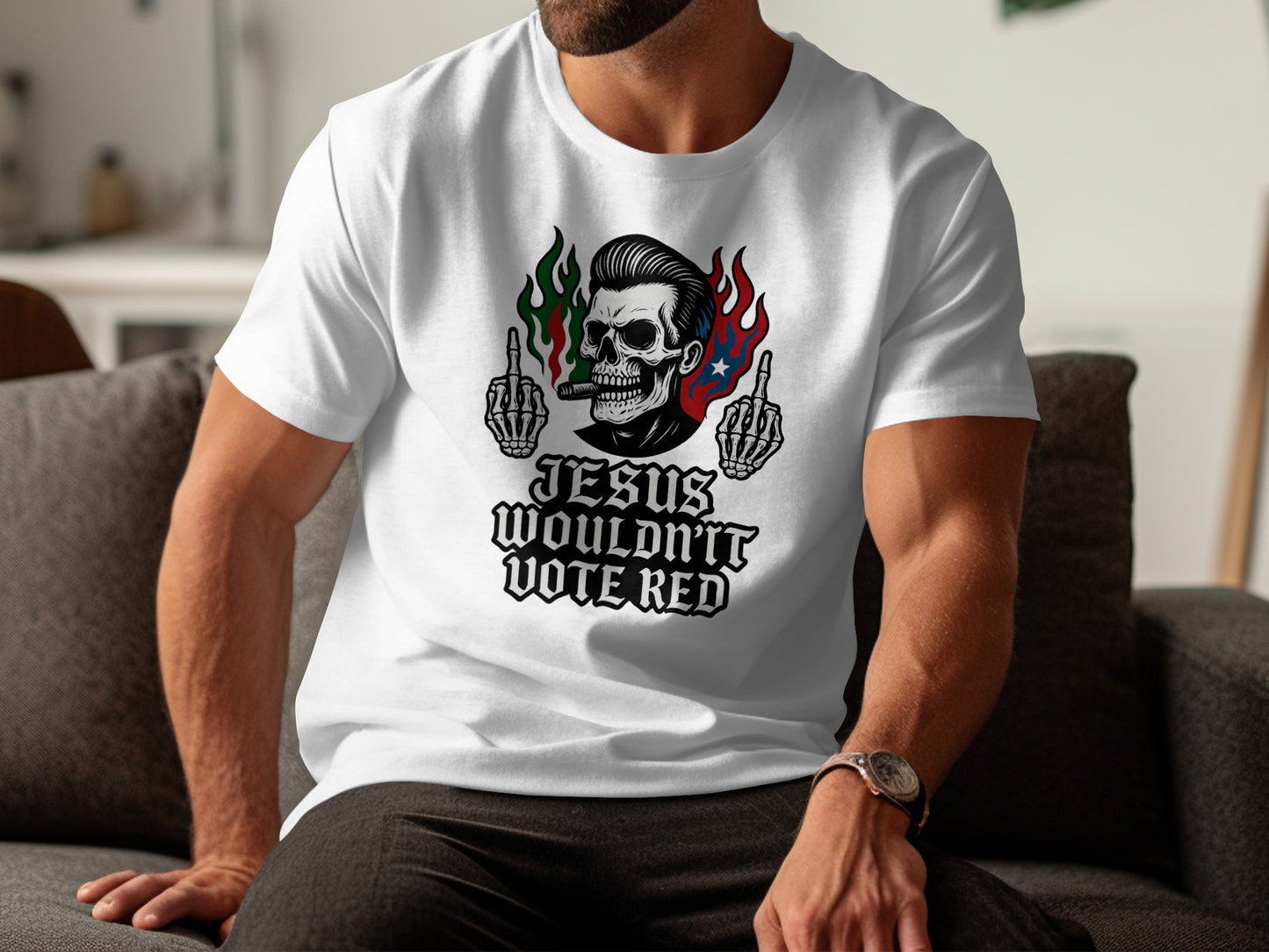 Jesus Wouldn't Vote Red Graphic T-shirt product