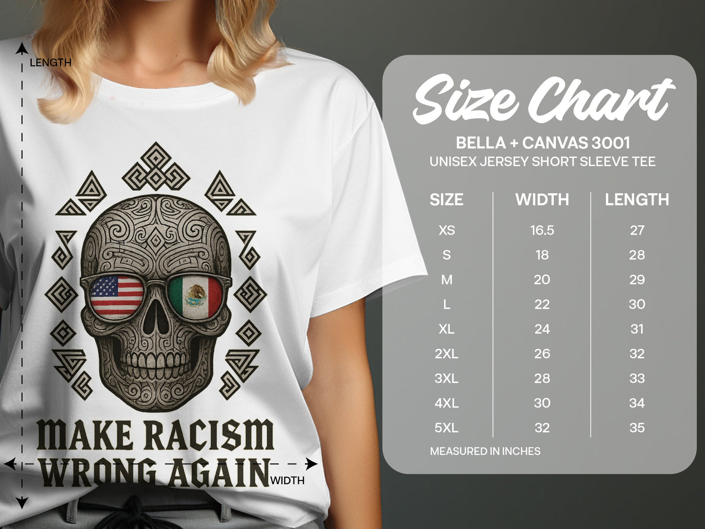 Make Racism Wrong Again Skull Graphic Tee