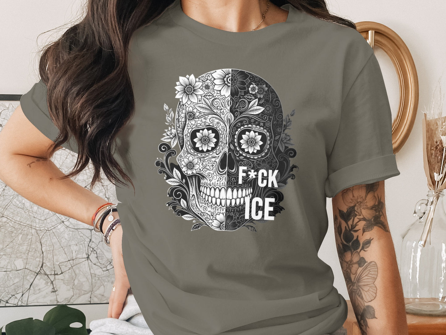 Unique Skull Graphic Tee with Bold Statement product