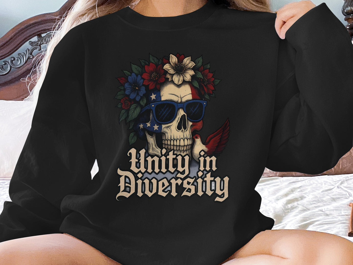 Unity in Diversity Skull Graphic Shirt product type