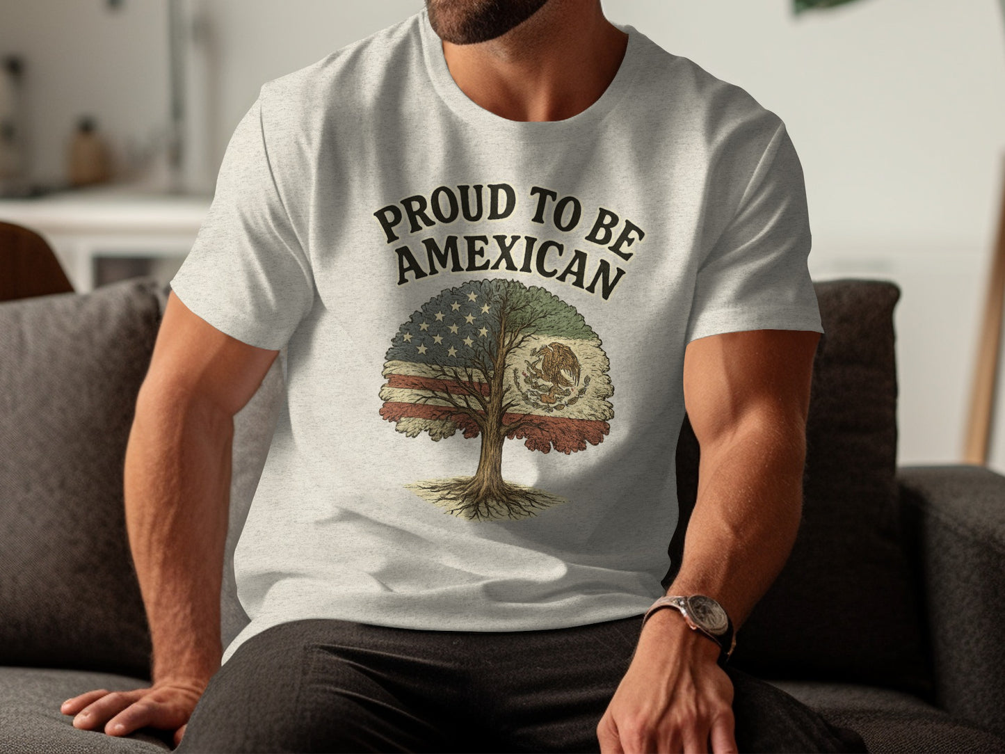 Proud to Be Amexican Tree Design T-Shirt product