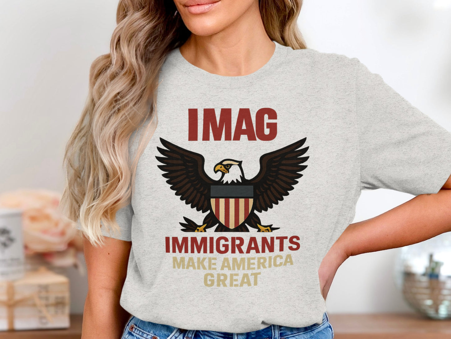 Immigrants Make America Great Eagle T-Shirt product type