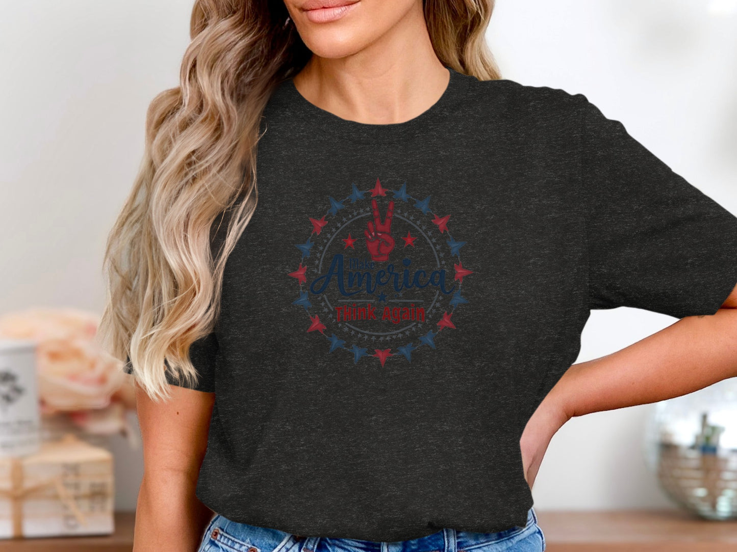America Think Again Graphic T-Shirt product type