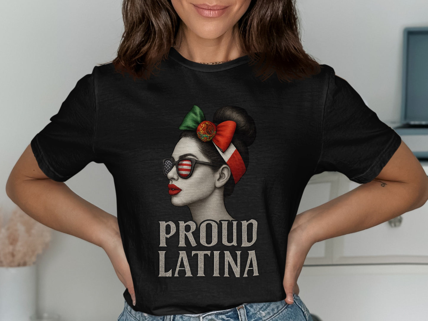 Proud Latina Graphic Tees with Fun Design product type