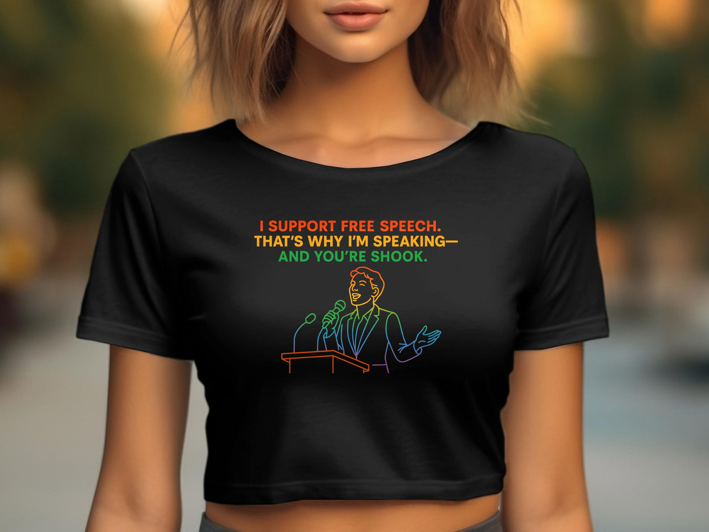 Support Free Speech Cropped T-Shirt product