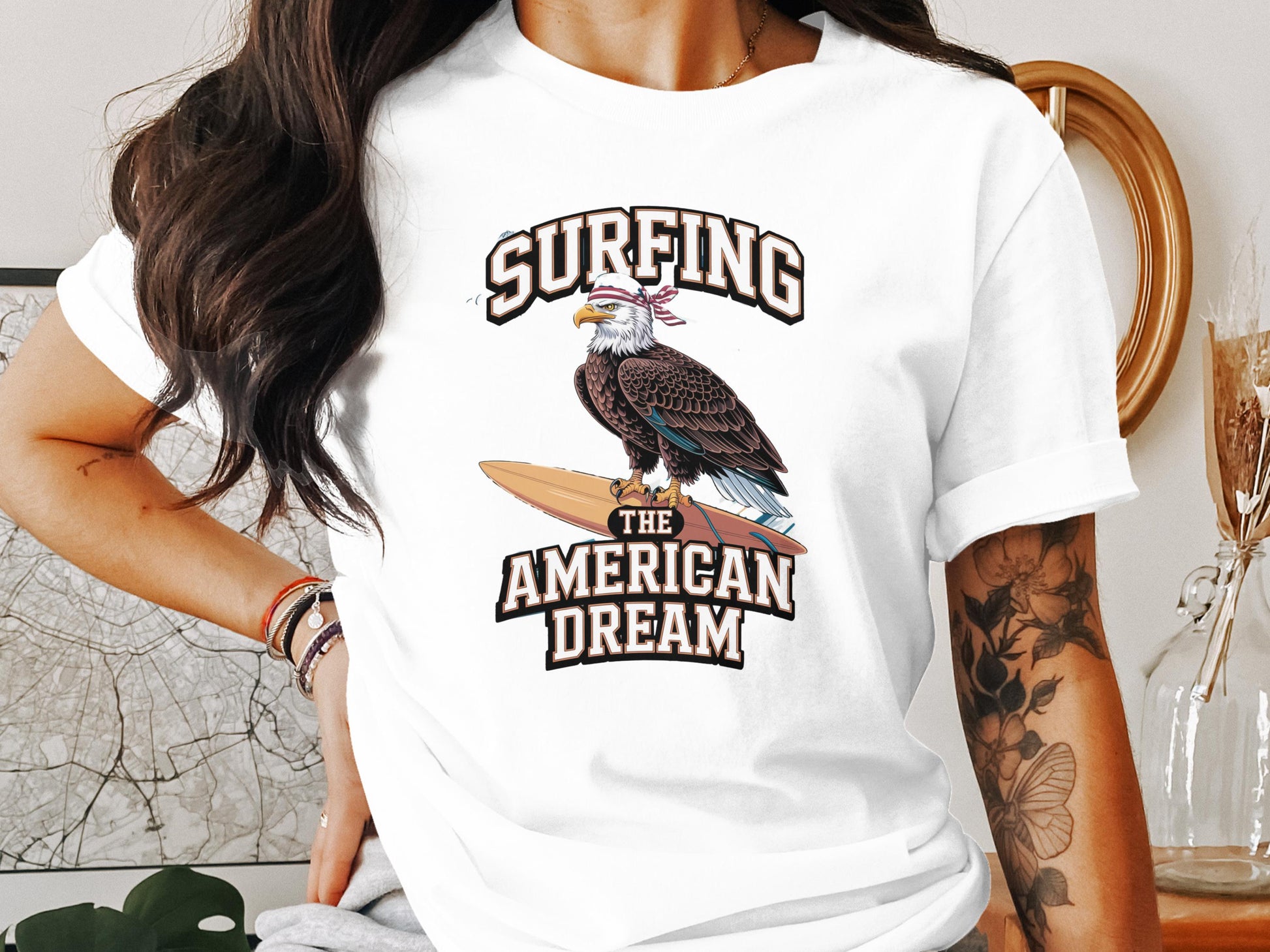 Surfing The American Dream Graphic T-Shirt product type