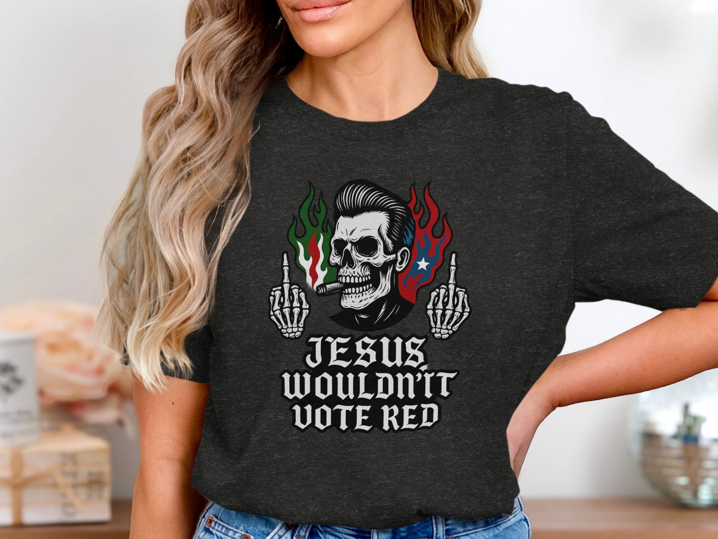 Jesus Wouldn't Vote Red Graphic T-Shirt product type