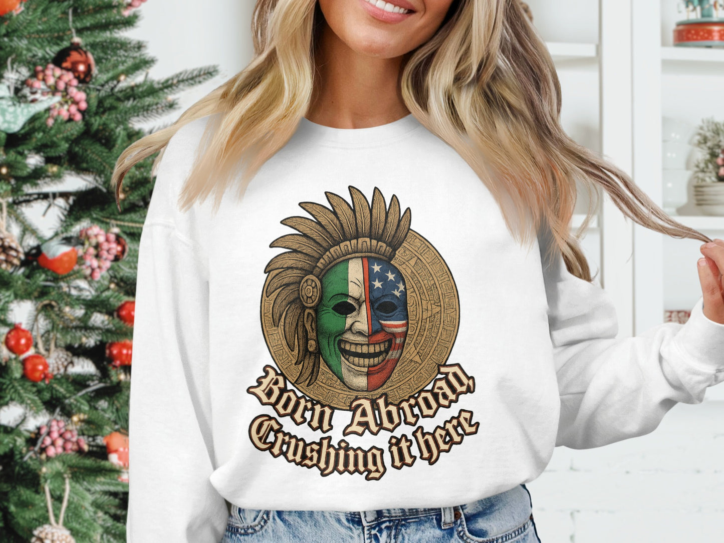Born Abroad Crushing It Here Graphic Sweatshirt product
