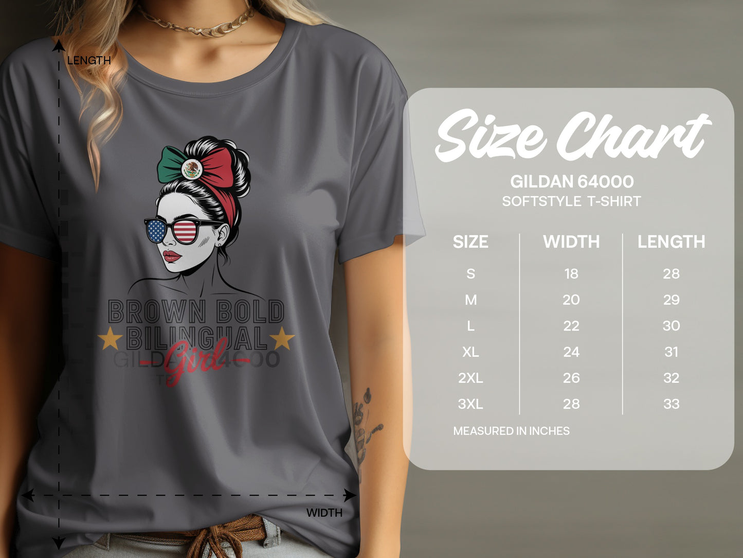Brown Bold Bilingual Softstyle T-shirt product type