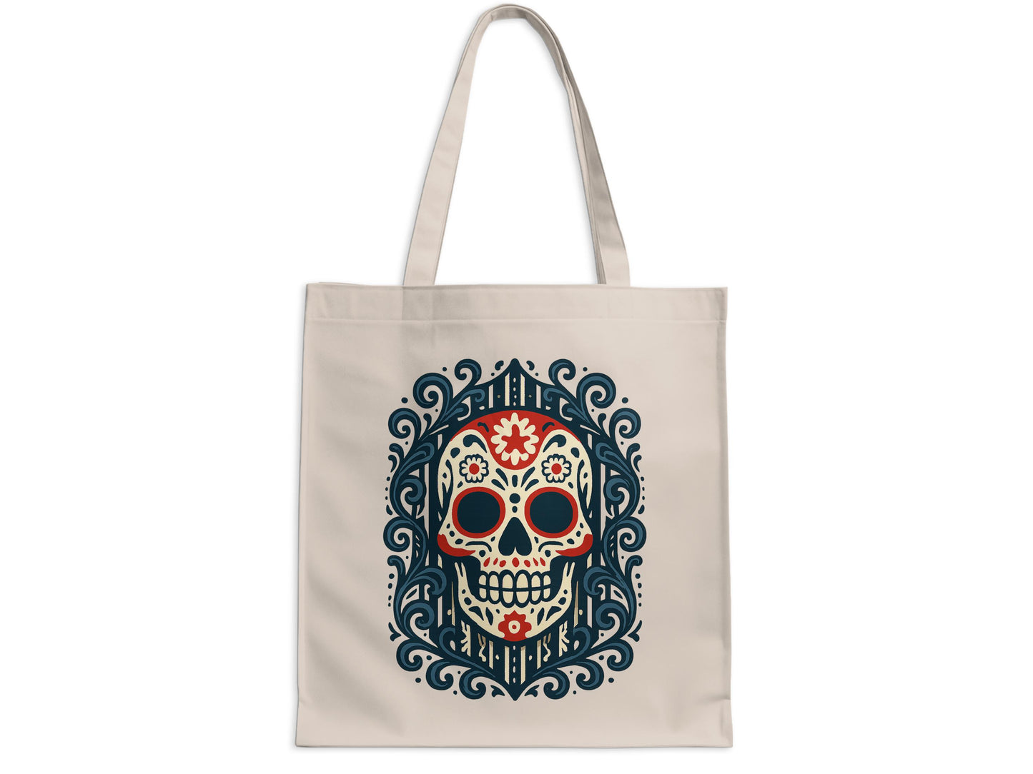Day of the Dead Skull Design Tote Bag product
