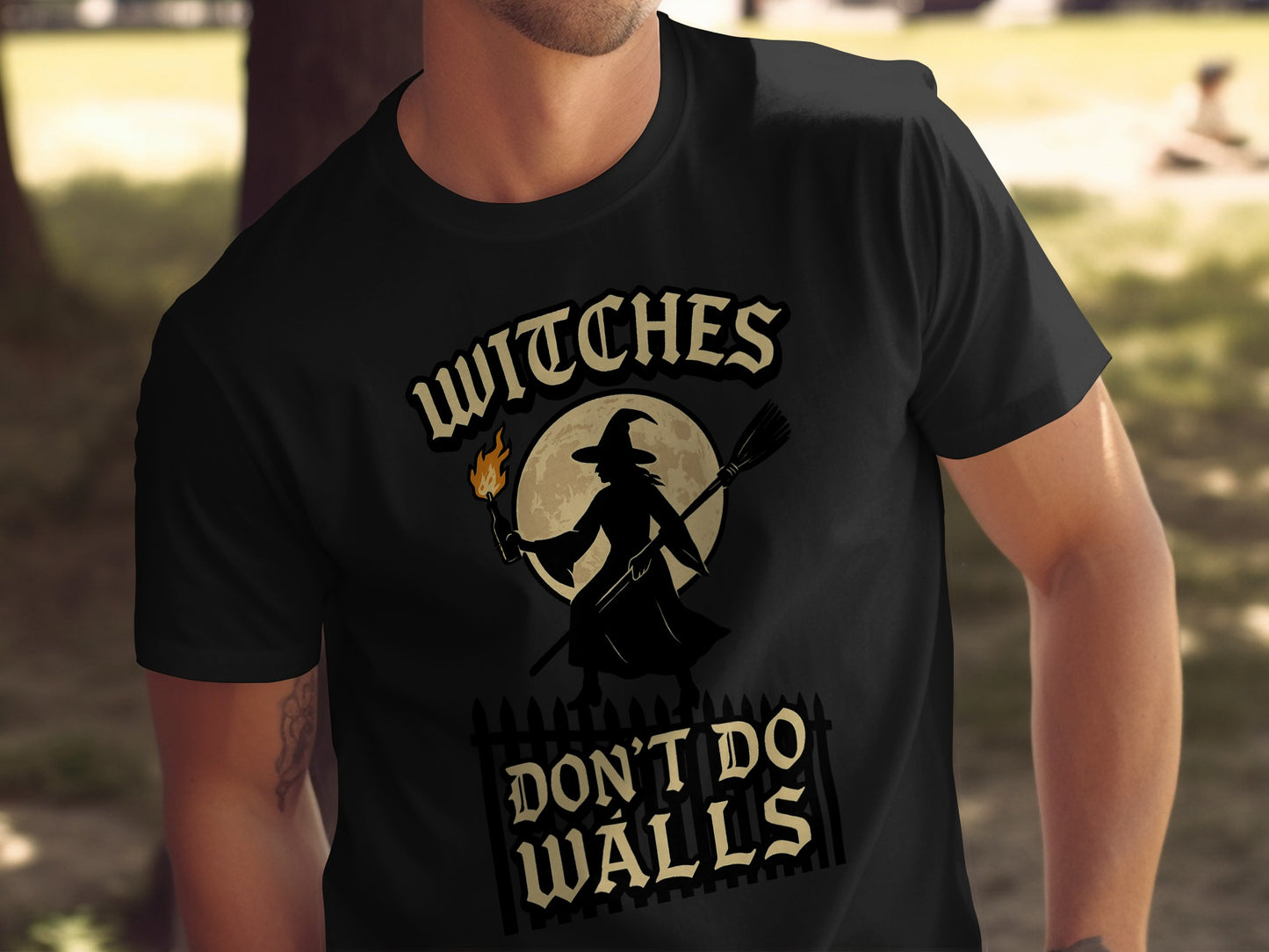 Witches Don't Do Walls Halloween Witch T-Shirt product