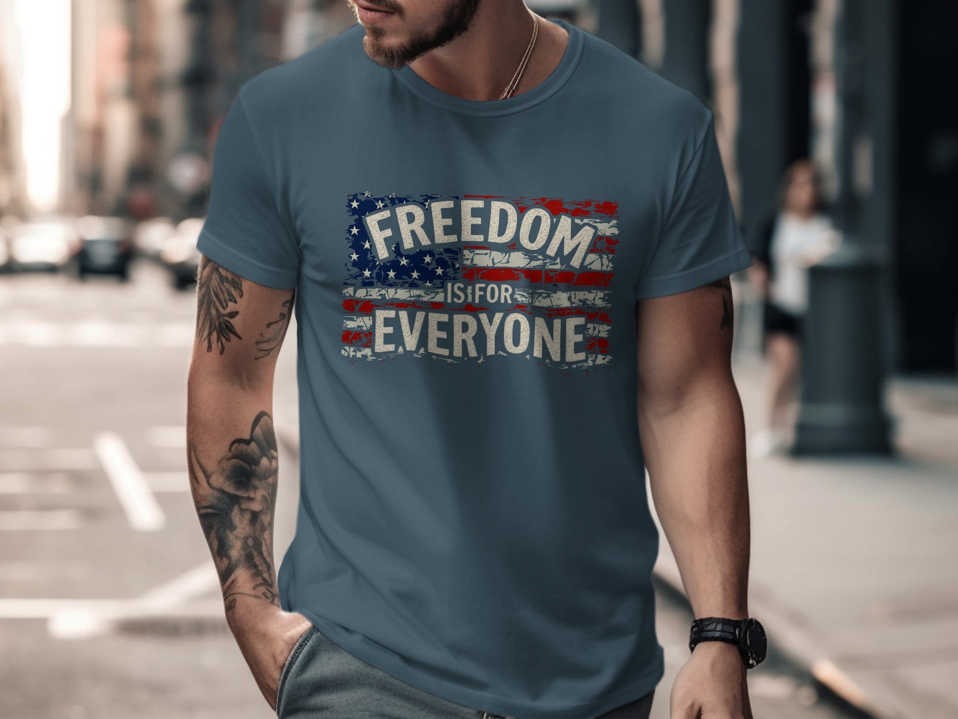 Freedom is For Everyone Patriotic Graphic Shirt