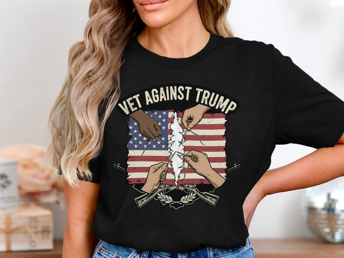 Vet Against Trump Graphic T-Shirt product