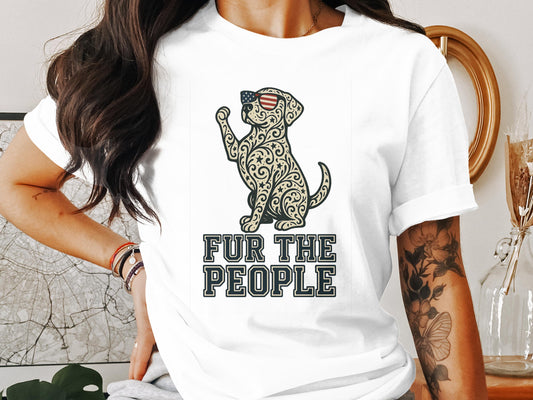Fur the People Patriotic Dog Graphic Tee product