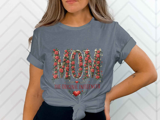 Mom Floral Design T-Shirts - The Original Influencer Style