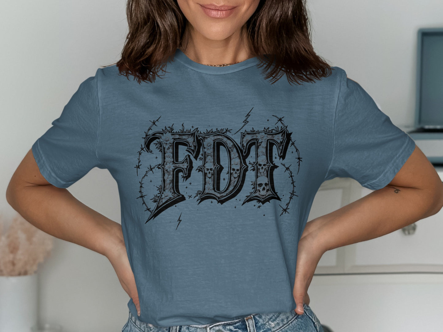 FDT Barbed Wire Lightning Graphic Tee Shirt product type