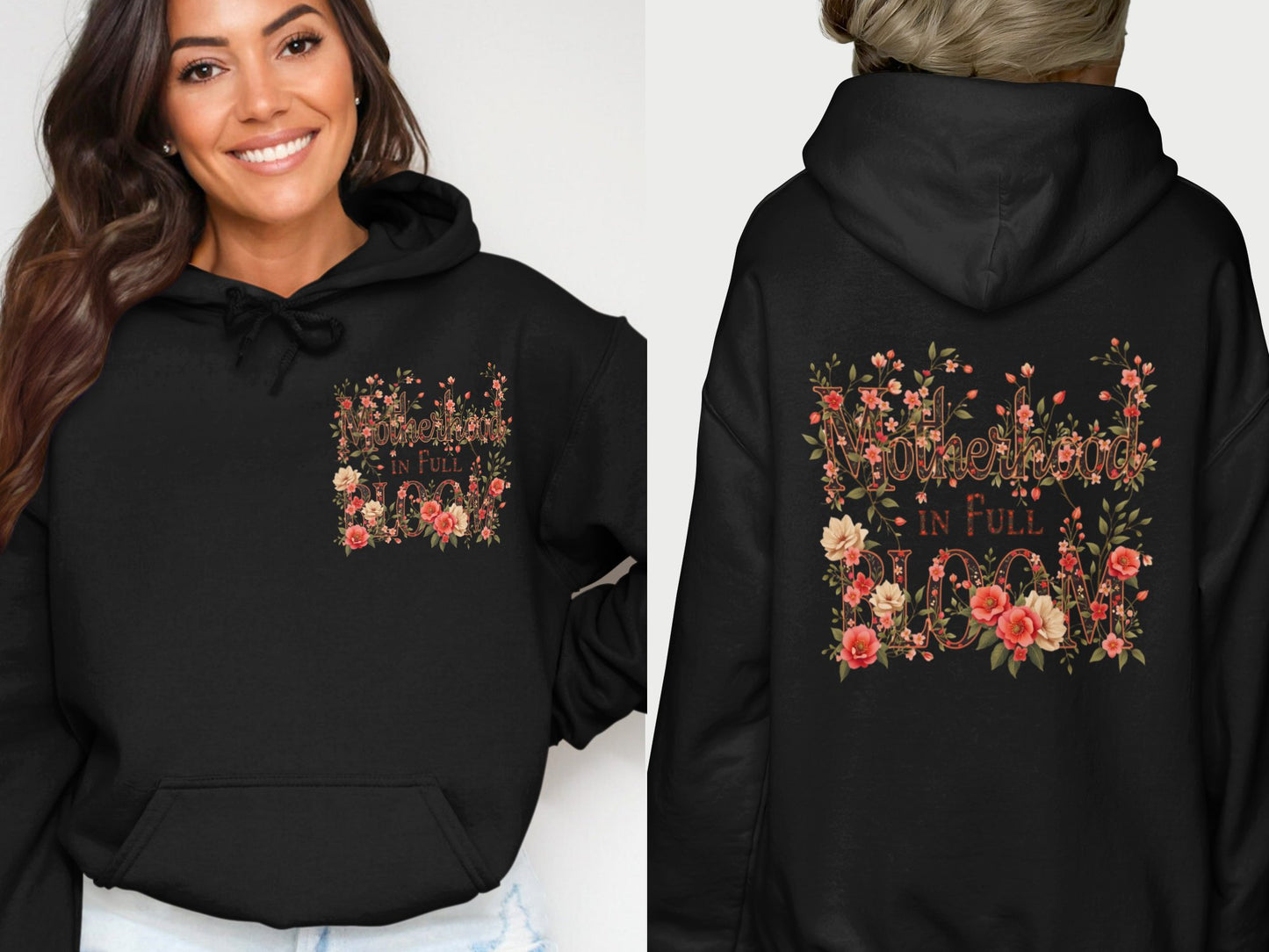 Motherhood in Full Bloom Floral Hoodie Product
