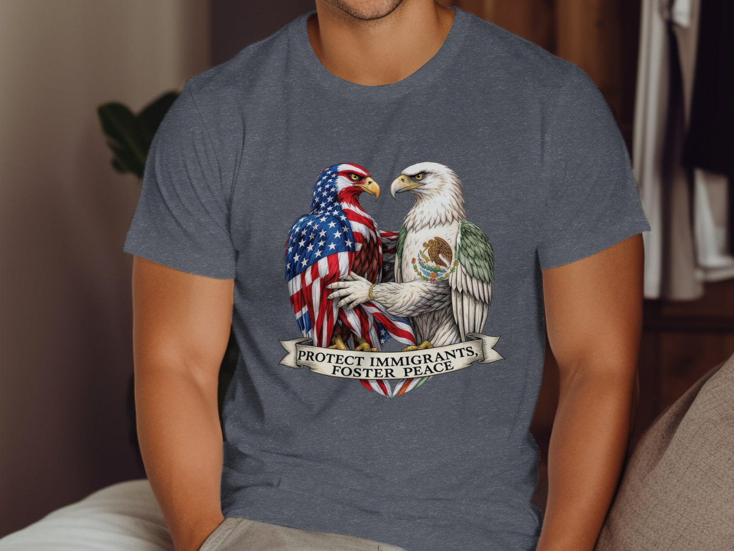 Protect Immigrants Foster Peace Graphic T-Shirt product