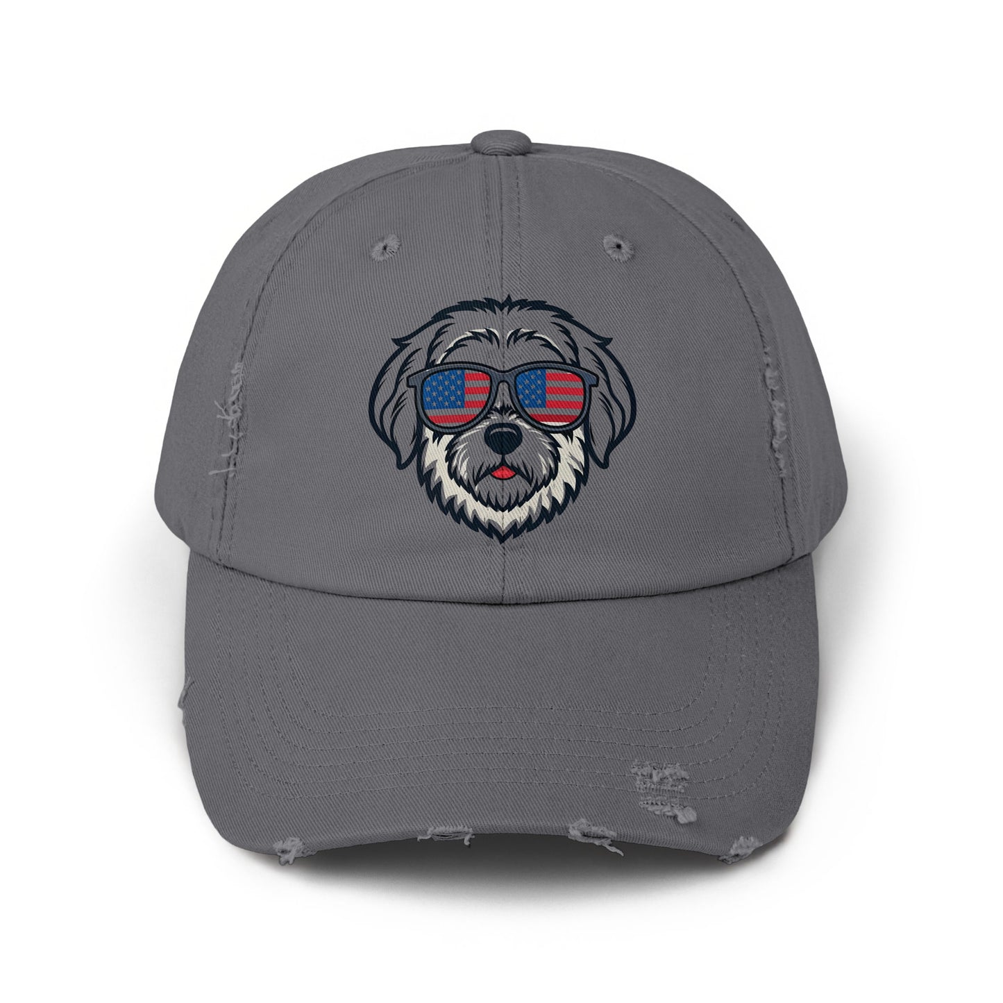 American Flag Sunglasses Dog Grey Hat product type