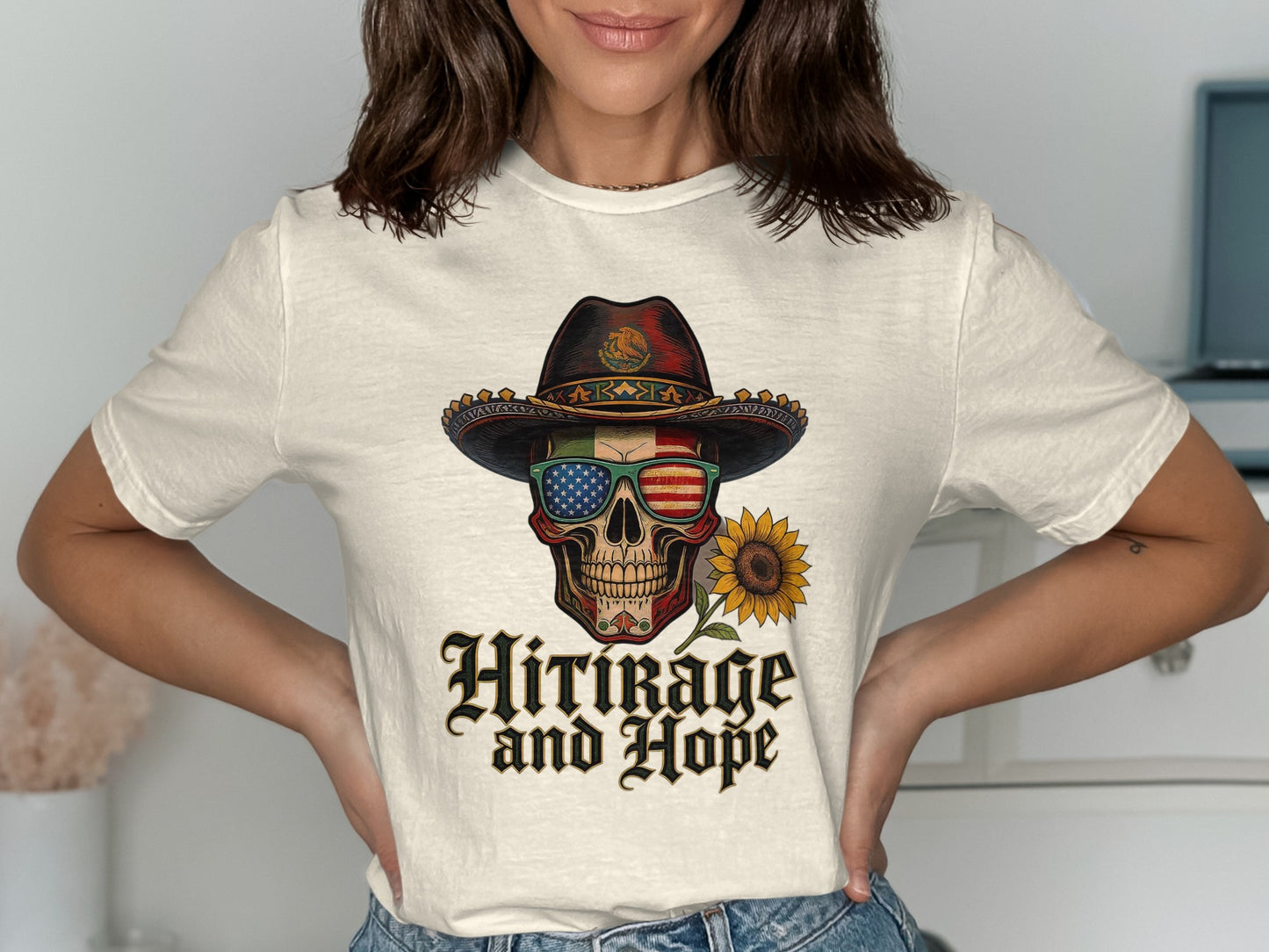 Heritage and Hope Skull American Flag T-shirt product