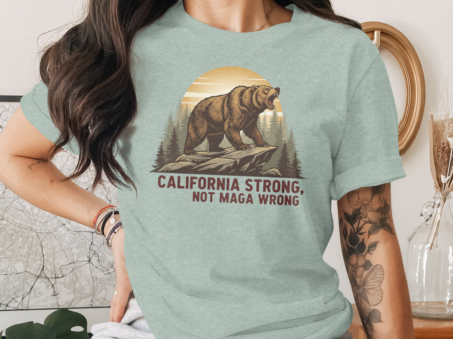 California Strong Not MAGA Wrong Graphic T-Shirt product