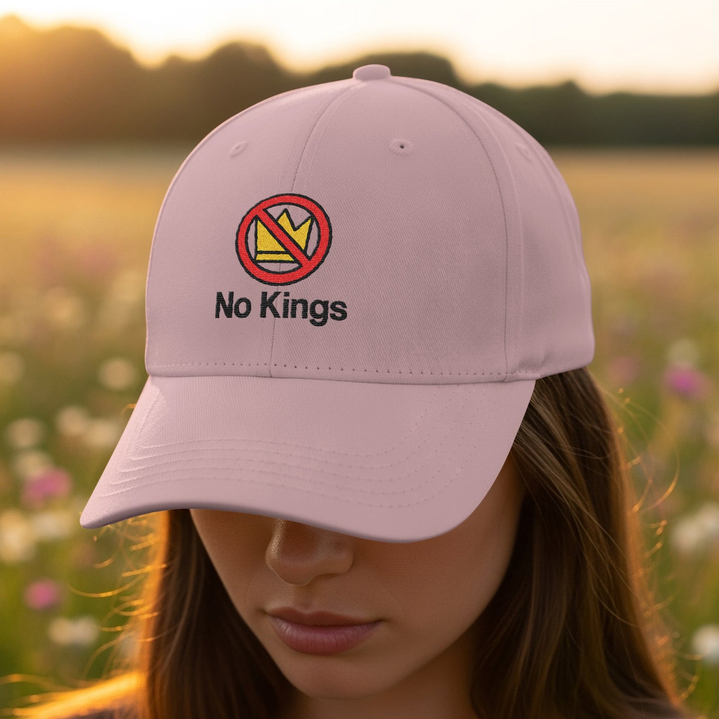 No Kings Hat Embroidered Baseball Cap Fashionable product