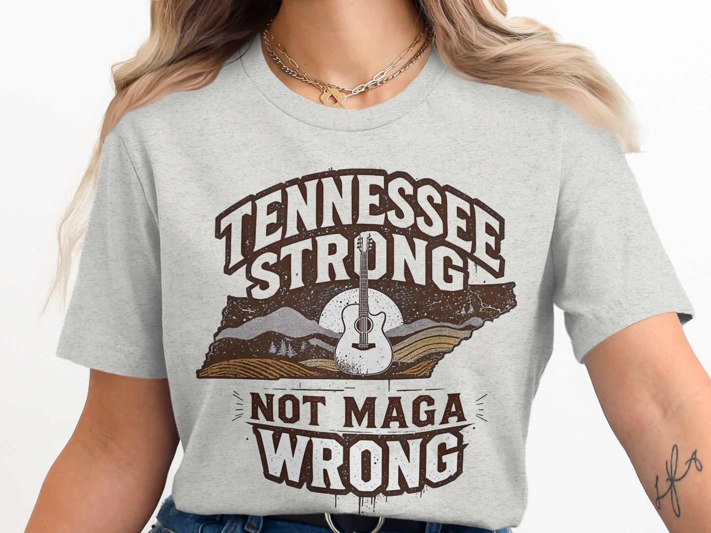 Tennessee Strong Not Maga Wrong Graphic Tee product
